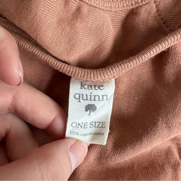 Kate Quinn | Red Brown Organic Cotton Button Bib | One Size - Picture 7 of 7